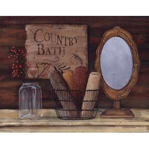 Country Bath Finest LAMINATED Print Pam Britton 14x11  