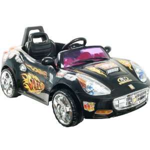   Sport Battery Operated Sports Car with Remote Black: Toys & Games