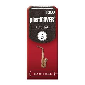  Rico Plasticover Alto Sax Reeds, Strength 3.0, 5 pack 