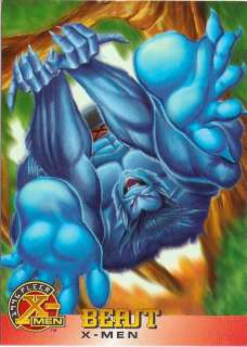 1996 X MEN Fleer Trading Card #2 Beast ANDY KUBERT  