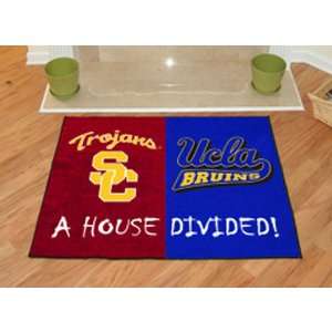 BSS   USC Trojans / UCLA Bruins House Divided NCAA All Star Floor Mat 