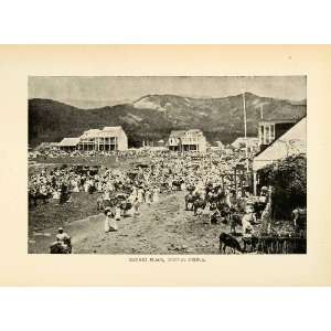 1901 Halftone Print Market Place Port Au Prince City Caribbean Haiti 