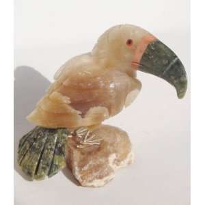 Natural Gemstone Toucan Carving Figurine 3.75 Everything 