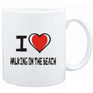   Mug White I love Walking On The Beach  Hobbies