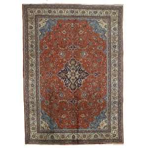  80 x 112 Red Persian Hand Knotted Wool Sarough Rug 