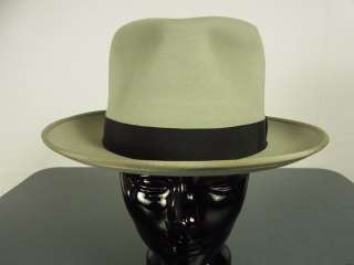 Vintage CAXTON Fedora Fur Felt Hat Gray Size 7 1/2  
