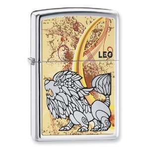  Zippo Zodiac Leo High Polish Chrome Lighter: Jewelry