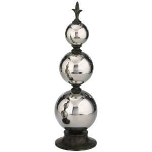  Stacked Mirror 23 High Glass Decorative Tabletop Finial 