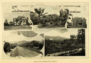 1901 Print Azusa Homes Driveways Architecture CA.   ORIGINAL HISTORIC 