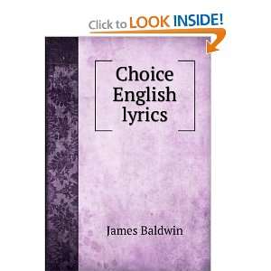  Choice English lyrics James Baldwin Books