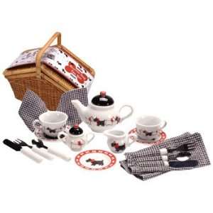  Scottie Dog Tea Set Basket: Toys & Games