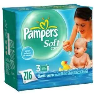  Pampers Baby Wipes Softcare Scented 216 Ct: Baby