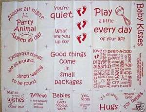 FABRIC PANEL~BABY KISSES~BLOCK PARTY STUDIOS~RED~QUILT  