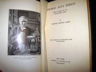 1908 LIFE INVENTIONS SIGNED THOMAS EDISON ELECTRICITY SCIENCE ILLUS 