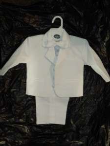 Baby Boys White Baptism Christening Suit/F1/ L= 12 18 Months  