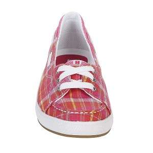 Keds Rapture Womens Stretch Plaid Twill Slip On Boat Shoes  