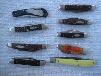 Lot of nine Case folding blade knives; mostly vintage  