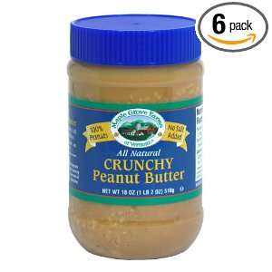 Maple Grove Farms Peanut Butter Natural Crunch, 18 Ounce (Pack of 6 