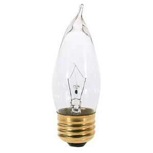  40 Watt Clear Flame Tipped Standard Base Light Bulb