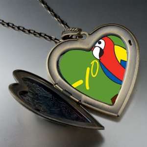  Tio Speaking Parrot Large Pendant Necklace: Pugster 