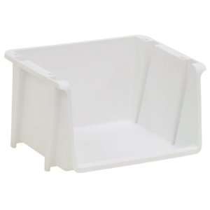  United Solutions Small Stacking Storage Bin, White: Home 