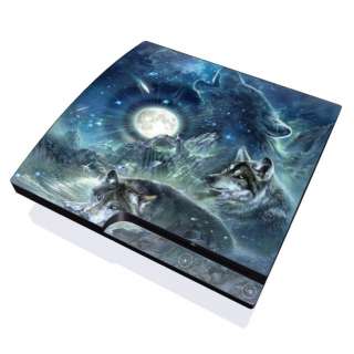   PS3 SLIM Glossy Console Skin by DecalGirl ~ Bark At The Moon  
