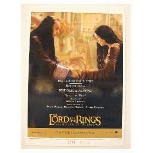  Lord of The Rings Artist Ad Proof LOTR Best Song 