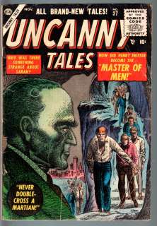 UNCANNY TALES #37 ATLAS HORROR 1955 MORT DRUCKER FLYING SAUCER MYSTERY 