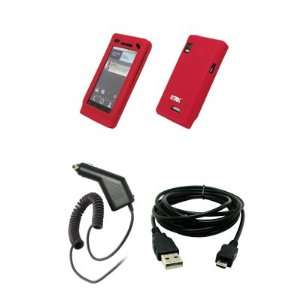   Case + Car Charger (CLA) + USB Data Cable for Motorola Droid 2 Global