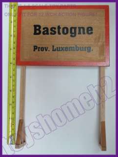 scale SOLDIER STORY WWII US AIRBORNE BASTOGNE ROAD SIGN  