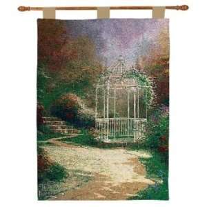    Lilac Garden Gazebo Thomas Kinkade Art Tapestry: Home & Kitchen