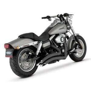 Vance & Hines Black Big Radius Exhaust System For Harley Davidson FXCW 