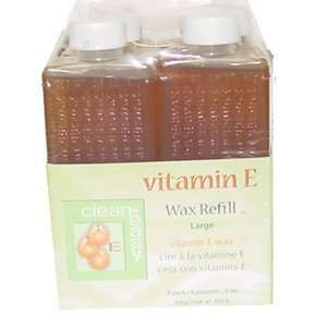  Clean & Easy Wax Refill 6 pack Large Vitamin E Beauty