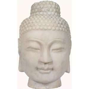    Tibetan Jade Statue Buddha White Stone Bust: Everything Else