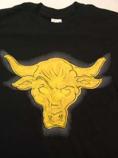 The ROCK Gold Bull SYMBOL of GREATNESS T shirt NEW  