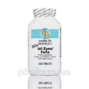  American Biologics Ultra Inf Zyme Forte 500 Tablets 