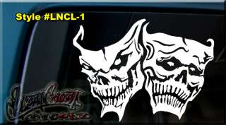 SKULL LAUGH NOW CRY LATER DRAMA MASK STICKER NOTW 69  