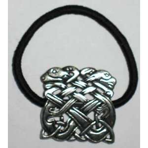  Pewter Celtic Zoomorphs Hair Tie 