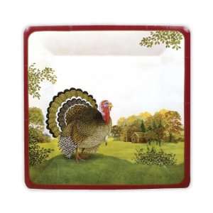  Turkey Dinner Plates Pak of 8 Autumn Farm Kitchen 