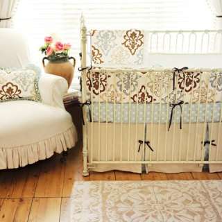 Bella Amore Crib Bedding Baby Nursery 4 Pc Set  