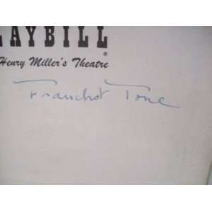  Tone, Franchot Playbill Signed Autograph Oh Men Oh Women 