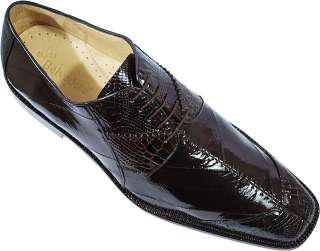 Belvedere Nome Brown Genuine Crocodile / Eel Shoes   Click Image to 