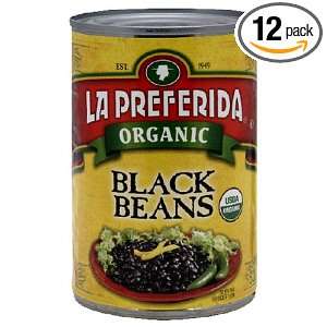 La Preferida Organic Black Beans, 15 Ounce Unit (Pack of 12)  