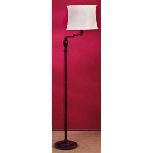  Swing Arm Metal Floor Lamp 59 Ht W Shade Home 