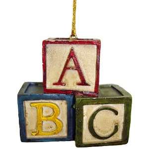  Vintage ABC Letter Blocks Christmas Ornament