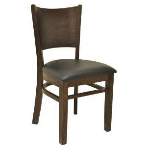   Chair  Walnut/Mahognay Black vinyl seat 236 W/M BLK: Furniture & Decor
