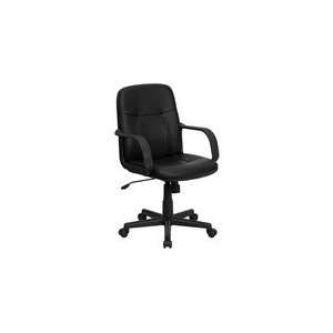  Mid Back Black Glove Vinyl Executive Office Chair: Office 