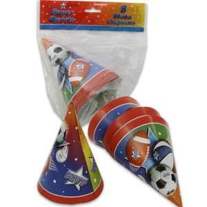 Super Sport Theme Party Hats 8 Count Case Pack 144:  Home 