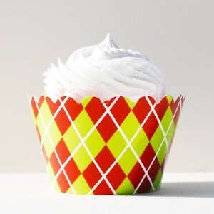   Cupcake Wrappers, Set of 12   Christmas Cupcake Decorations: Kitchen