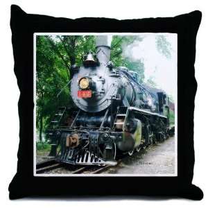  Steam Engine Holiday Throw Pillow by 